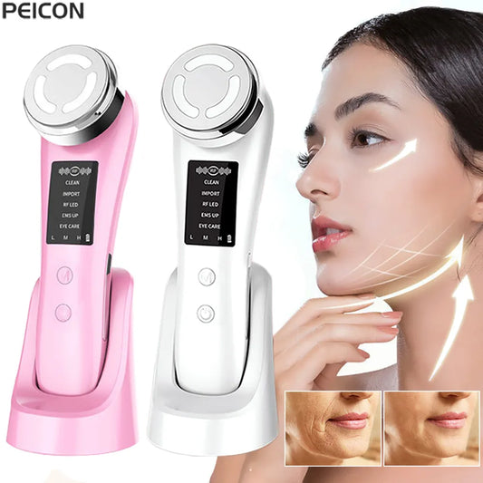 RF Skin Tightening Machine Face Lifting Device For Wrinkle Anti Aging EMS Skin Rejuvenation Radio Frequency Facial Massager